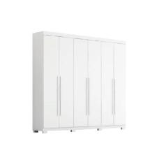 Guarda Roupa Casal Nubia 6 Portas e 4 Gavetas Branco - ACP