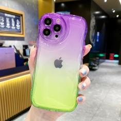 Luxo gradiente arco-íris colorido claro encaracolado ondulado caso para iphone 13 12 11 pro max x xr xs max 7 8 plus silicone macio, 4, para iphone 13pro