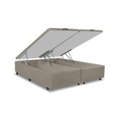 Base Box Baú Basic Queen Bipartido Yescasa Provença Bege
