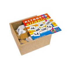 Carlu Brinquedos - Alfabeto Silábico Jogo Educativo, 4+ Anos, 350 Peças, Multicolorido, 1367