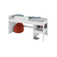 Cama Infantil 80 com Escorregador e Cortina Playground Meu Fofinho Branco - Art In Móveis