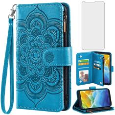 Asuwish Capa de telefone para LG Stylo 4 capa carteira com protetor de tela de vidro temperado e suporte flip para cartão de crédito celular Stylo4 Plus LGstylo4 Sylo4 Style 04 4+ Q Stylus Alpha