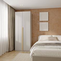 Guarda-roupa Modular 80cm com Portas e Gaveteiro Jade Cabecasa Madeiramadeira Cinza Urbano