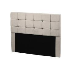 Cabeceira Julia Cama Box Casal 140cm Estofada Veludo Bege Marfim Star Confort Bege Marfim