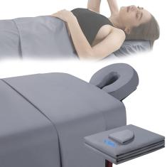 Jogo de lençol de microfibra para mesa de massagem, 3 peças, macio, sem rugas, inclui lençol com elástico de massagem, lençóis de massagem e capa de berço facial para tatuagens de salão de beleza SPA