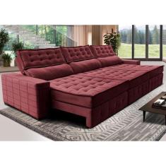 Sofá Retrátil e Reclinável 3,55m Cama inBox Big Puffer com SoftGelD40 