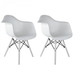 Kit 2 Cadeiras Polipropileno DSW Eames Arm - Empório...