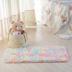 Tapete Infantil Antiderrapante Fluffy Rainbow 50x100cm