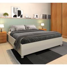 Cama Box Casal Queen Mônaco - Tcil Móveis - Off White