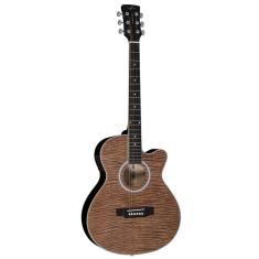 Violão Eletro-Acústico Vogga Vce330Mf Mini Jumbo Mogno Fosco
