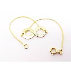 Pulseira Infinito Que Seja Infinito Folheado Ouro 18k