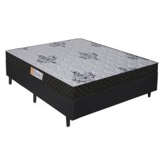 Cama Box Casal Colchão Espuma D33 Supreme Gazin + Box Sintético 57x138x188