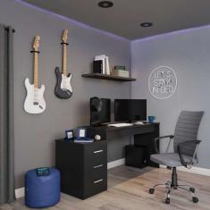 Cadeira de Escritório Diretor Giratória Fitzgerald Cinza