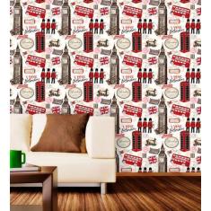 Papel de Parede Auto Adesivo Lavável Londres London - Final Decor