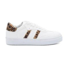 Tênis Lila Martore Sapatenis Clássico Leve Macio Flat Onça Feminino-Feminino