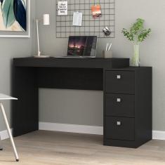 Escrivaninha 3 Gavetas Érica Espresso Móveis Onix TX