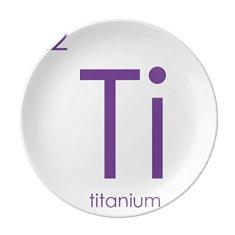 Elementos Químicos Mesa de Período Metais de Transição Ti Prato Decorativo de Porcelana Salver Prato de Jantar