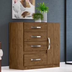 Cômoda Moval Vênus Flex com 4 Gavetas e 1 Porta