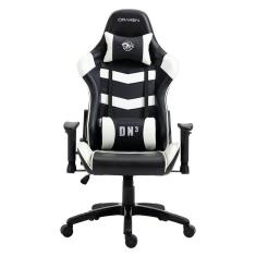 Cadeira Gamer DN3 Giratoria Preto/Branco - DRAXEN