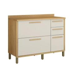 Balcão de Cozinha 3 Portas 2 Gavetas Torino - VALDEMOVEIS, Cinamomo/Of