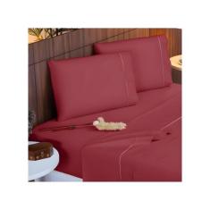 Jogo de Lençol Casal Padrão 4 Peças 400 Fios Ponto Palito com Elástico