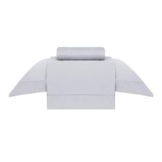 Buddemeyer Jogo de Cama Solteiro Cetim 300 Fios Bud Vision New Colors II 100% Algodão Penteado Prata 3 peças