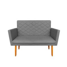 Namoradeira Maite  2 Lugares Para Sala Varanda Suede - Maite Moda Casa