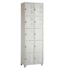 Roupeiro em aço com 10 portas - MOVEIS VITORINO