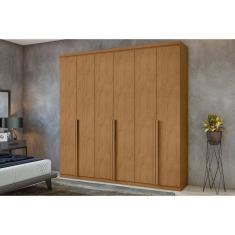 Guarda Roupa Casal 6 Portas e 4 Gavetas Alonzo New Amêndoa - Lopas