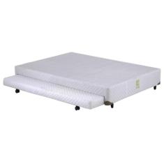 Cama Box CASAL Universal Cosmopolita Bicama Branco - 138x188 Casal Padrão