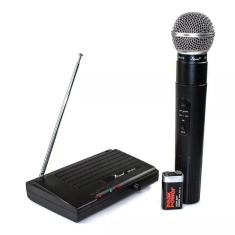 Microfone Sem Fio Uhf Wireless Bivolt Karaokê Pro Kp-910