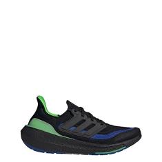 adidas Tênis de corrida masculino Ultraboost Light, Core Black/Core Black/Lucid Lime, 38