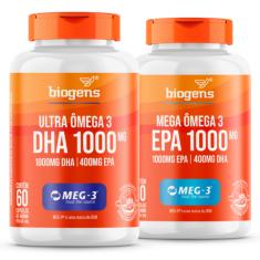 KIT MEGA + ULTRA OMEGA 3 EPA/DHA 1000MG CERT.MEG-3 60CAPS BIOGENS 