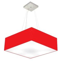Lustre Pendente Quadrado Md-4032 C pula Em Tecido 15/50x50cm
