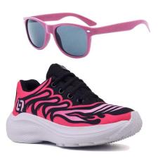 Tenis Infantil De Amarrar Meninas Leve Desenhos LIGHT + Oculos - CALCA