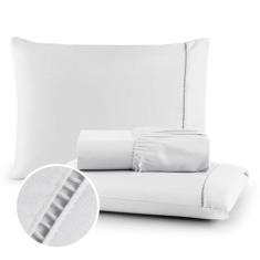 Jogo de Cama Sofist Ponto Palito 3 Peças King Micropercal 400 fios toq