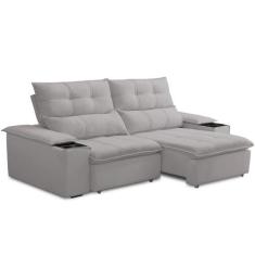 Sofá Retrátil Reclinável Para Sala de Estar Living 210cm Ártico F04 Ve