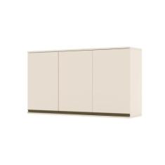 Armário Aéreo de Cozinha 120 Cm 3 Portas Connect Henn, Off White