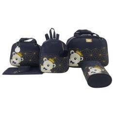Bolsa maternidade 5 peças urso imperador - LET BABY BOLSAS DE MATERNID