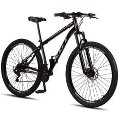 Bicicleta Aro 29 Aço Carbono KGT Freios Disco Suspensão 21v-Unissex