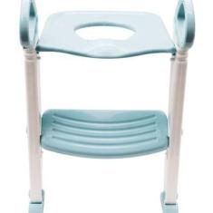 Assento Redutor Com Escada Trono Infantil  Sanitario Azul