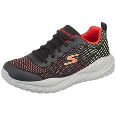 Skechers Tênis infantil unissex Nitro Sprint, Preto/vermelho, 3 Little Kid