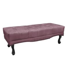 Recamier Decorativo 90cm Loewe Veludo Pés de Madeira Uva G63 - Gran Belo