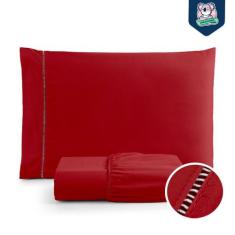 Jogo de Lençol Solteiro Percal Flex 2 Peças 400 Fios com Ponto Palito 