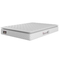 Colchão Casal Queen Espuma D33 Pillow Top New Millenium 158x198x19cm Branco Hellen-suporta Até 120kg Por Pessoa Branco