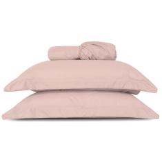 Jogo De Lençol Casal Padrão Slim Percal 200 Fios 3 Peças - Rose