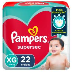 Fralda Pampers Supersec xg com 22un