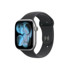 Apple Watch Series 11 GPS, Caixa Cinza-espacial de Alumínio de 46 mm, Pulseira esportiva Preta, Tamanho M/G - MEV44AM/A