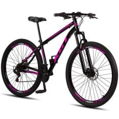 Bicicleta Aro 29 Aço Carbono KGT Freios Disco Suspensão 21v-Unissex