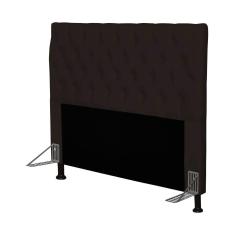 Cabeceira Cama Box Casal Queen 160cm Cristal Corino Marrom